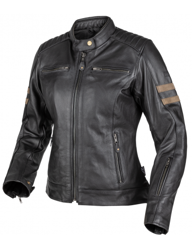 CAZADORA DE MOTO DE PIEL LEGEND LADY NEGRA