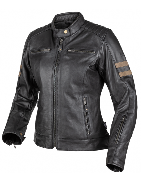 CAZADORA DE MOTO DE PIEL LEGEND LADY NEGRA