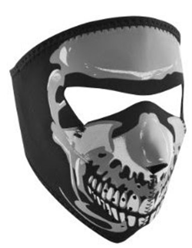 MASCARA NEOPRENO CARA ENTERA CHROME SKULL