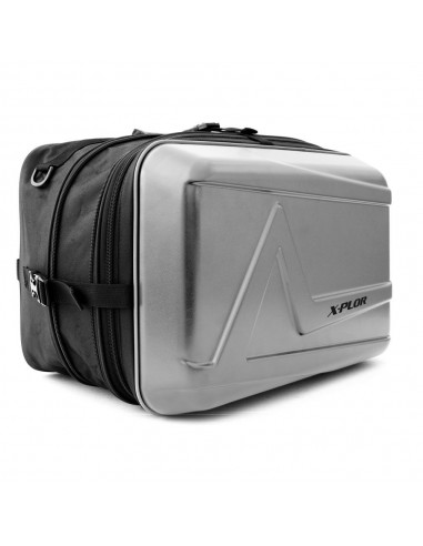 ALFORJAS DE MOTO SEMI RÍGIDAS GRIS MATE