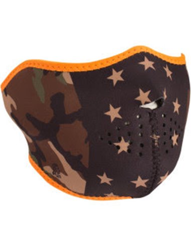 MASCARA NEOPRENO MEDIA CARA CAMO STRAS