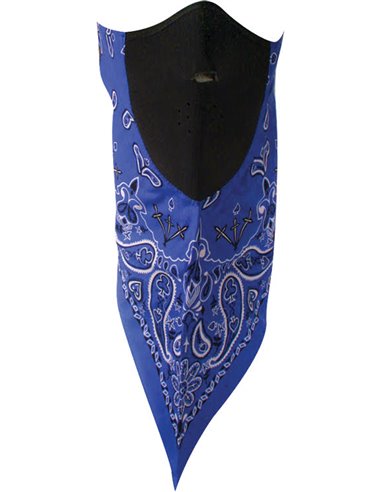 MASCARA NEOPRENO CON PAÑUELO AZUL