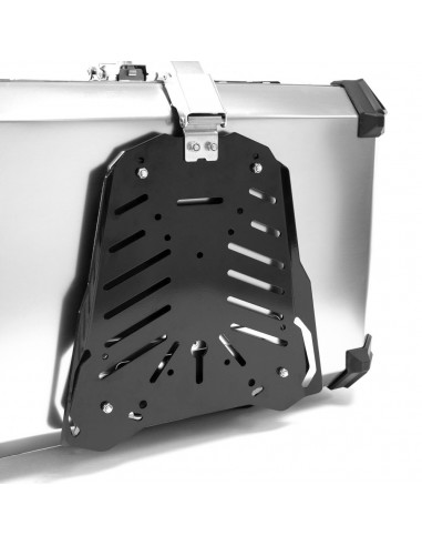 MALETA BAUL TRASERO ALUMINIO GRIS 60 LITROS + RESPALDO + PARRILLA DE ALUMINIO