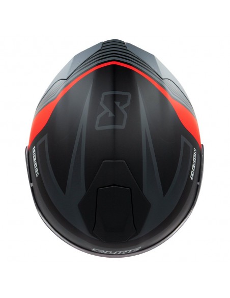 CASCO DE MOTO INTEGRAL FIBRA DE VIDRIO NEGRO/ROJO