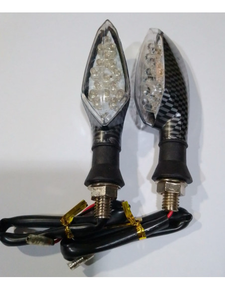 INTERMITENTES DE LED CARCASA EFECTO DE CARBONO