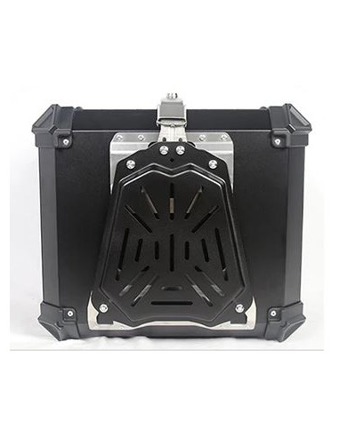 MALETA BAUL TRASERO ALUMINIO NEGRA 58 LITROS + PARRILLA + MAS FUNDA INTERIOR