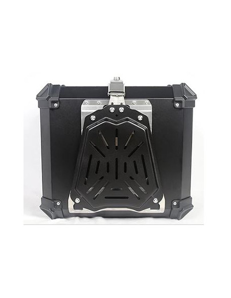 MALETA BAUL TRASERO ALUMINIO NEGRA 58 LITROS + PARRILLA + MAS FUNDA INTERIOR