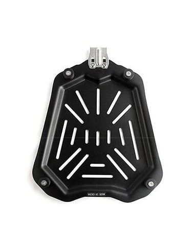 MALETA BAUL TRASERO ALUMINIO PLATA 58 LITROS + PARRILLA DE ALUMINIO