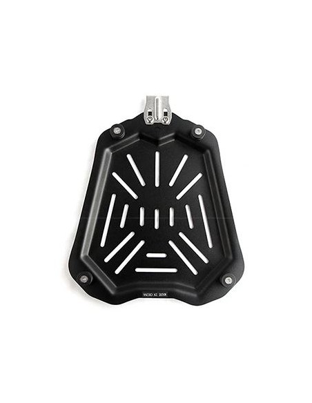 MALETA BAUL TRASERO ALUMINIO PLATA 58 LITROS + PARRILLA DE ALUMINIO