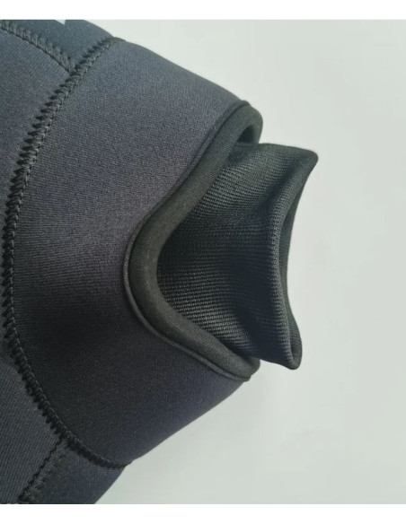 CASCO JET NEGRO BRILLO CON GAFAS INTERIORES + MANOPLAS DE MOTO