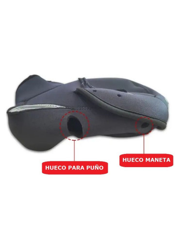 CASCO JET NEGRO BRILLO CON GAFAS INTERIORES +...