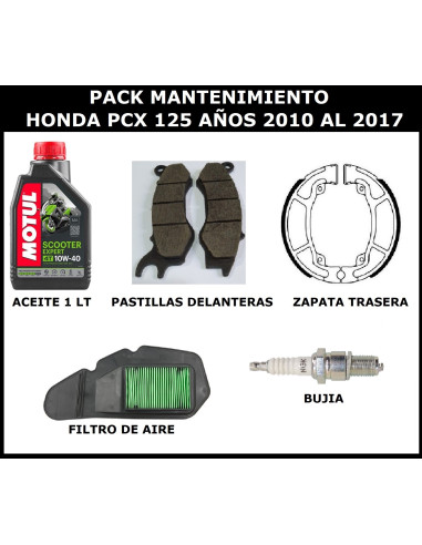 PACK MANTENIMIENTO HONDA PCX 125 AÑOS 2010 AL 2017