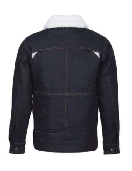 CAZADORA DE MOTO INVIERNO VAQUERA BORREGUITO CON PROTECCIONES