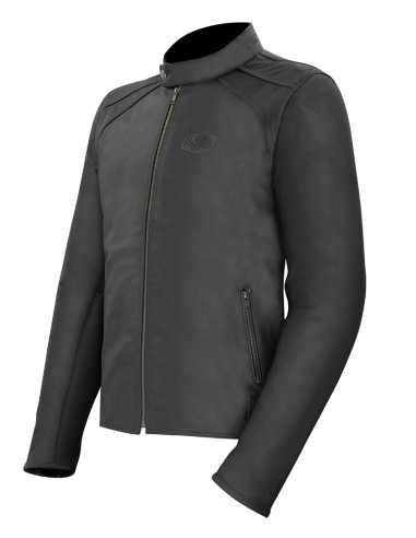 CAZADORA DE MOTO DE PIEL NEGRA VERAC