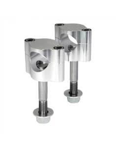 TORRETAS ALZAS MANILLAR 22,2 mm COLOR PLATA