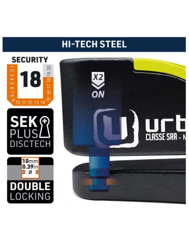 ANTIRROBO DE DISCO CON ALARMA URBAN CLASE SRA