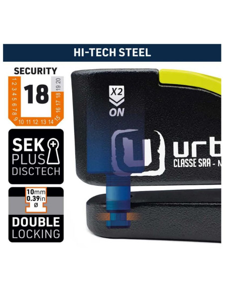 ANTIRROBO DE DISCO CON ALARMA URBAN CLASE SRA