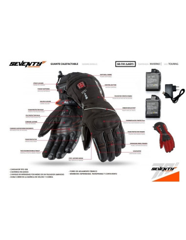 GUANTES DE MOTO CALEFACTABLES MUJER EN OFERTA LIQUIDACIÓN