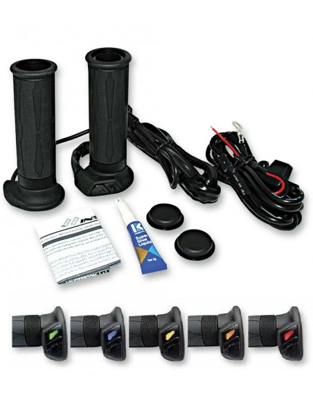 PUÑOS DE MOTO CALEFACTABLES CON REGULADOR EN PUÑO KOSO 130 mm largo