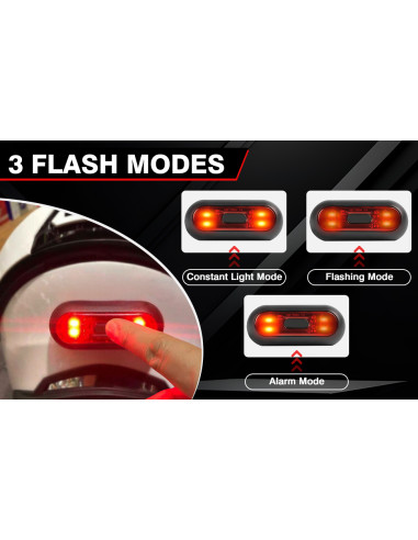 LUZ TRASERA PARA CASCO, MALETA, MOCHILA, MOTO, BICI...