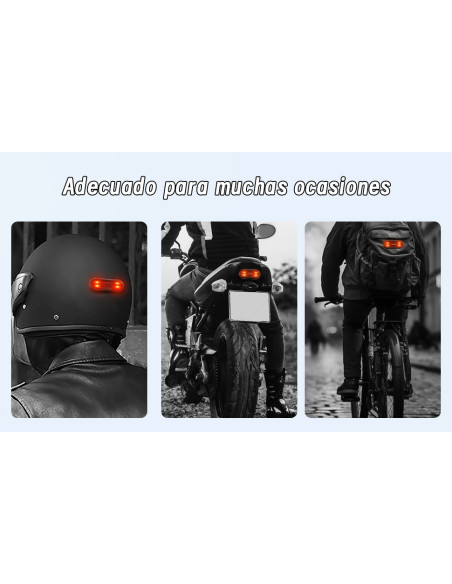 LUZ TRASERA PARA CASCO, MALETA, MOCHILA, MOTO, BICI...