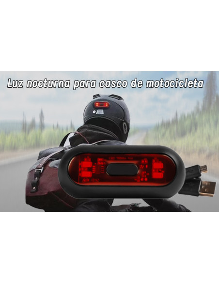 LUZ TRASERA PARA CASCO, MALETA, MOCHILA, MOTO, BICI...