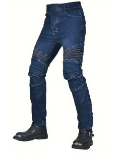 PANTALÓN DE MOTO VAQUERO CON PROTECCIONES