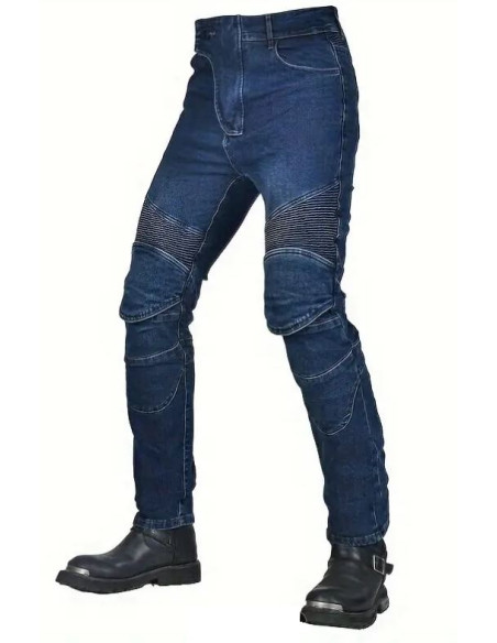 PANTALÓN DE MOTO VAQUERO CON PROTECCIONES