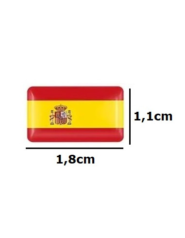 VINILO PEQUEÑO DE RESINA 3D DE LA BANDERA DE ESPAÑA