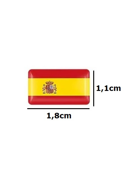 VINILO PEQUEÑO DE RESINA 3D DE LA BANDERA DE ESPAÑA