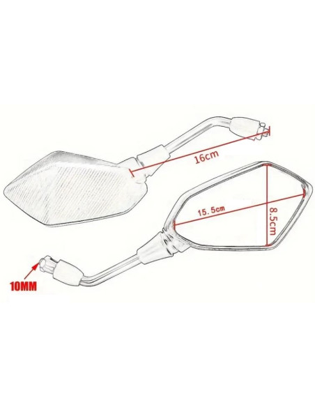 PAR DE ESPEJOS RETROVISORES EFECTO CARBONO