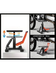 CABALLETE MOTO CAMPO HIDRAULICO CON AMORTIGUADOR REGULABLE EN ALTURA 2