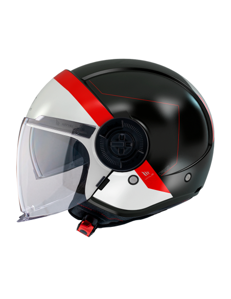 CASCO MT VIALE SV 68 UNIT A5 MATE NEGRO ROJO