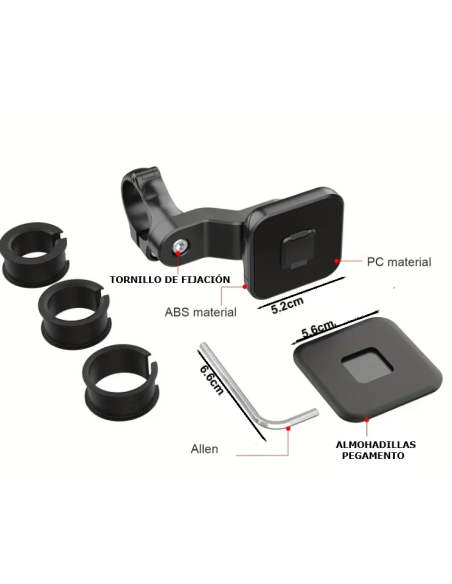 SOPORTE DE MOVIL PARA ESPEJO CON IMAN