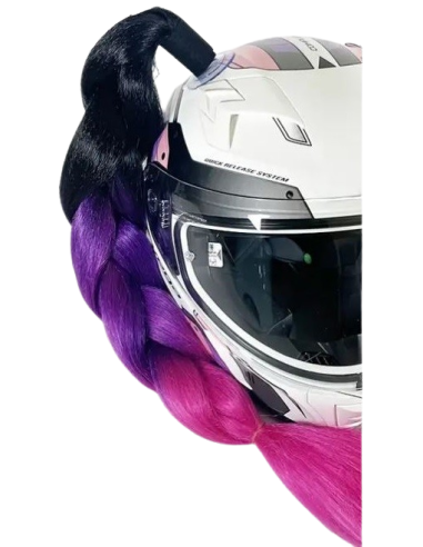 TRENZA ANCHA PARA CASCO DE MOTO