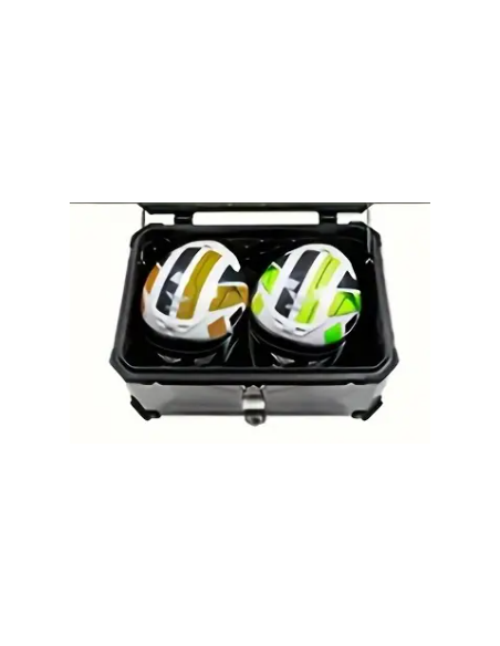 MALETA BAUL TRASERO ALUMINIO NEGRA 69 LITROS + PARRILLA + MAS FUNDA INTERIOR