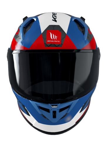 CASCO MT MT KRE+ CARBON PROJECTILE D7 AZUL BRILLO