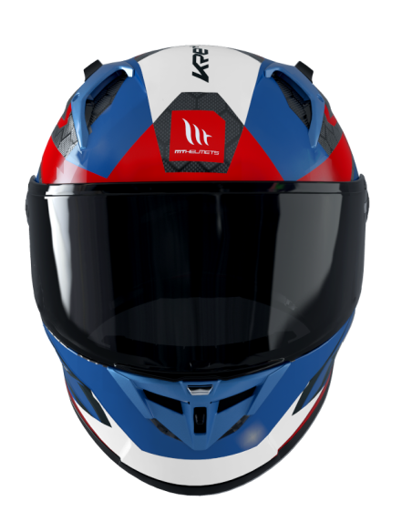 CASCO MT MT KRE+ CARBON PROJECTILE D7 AZUL BRILLO