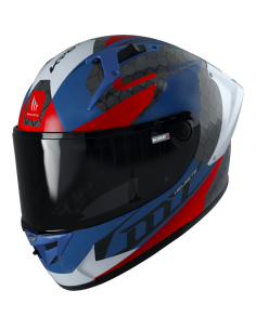 CASCO MT MT KRE+ CARBON PROJECTILE D7 AZUL BRILLO