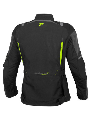 CAZADORA DE MOTO INVIERNO NEGRA/AMARILLO FLUOR