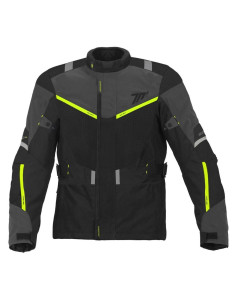 CAZADORA DE MOTO INVIERNO NEGRA/AMARILLO FLUOR
