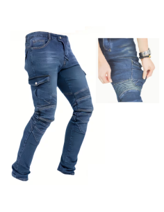 PANTALÓN DE MOTO VAQUERO CON PROTECCIONES