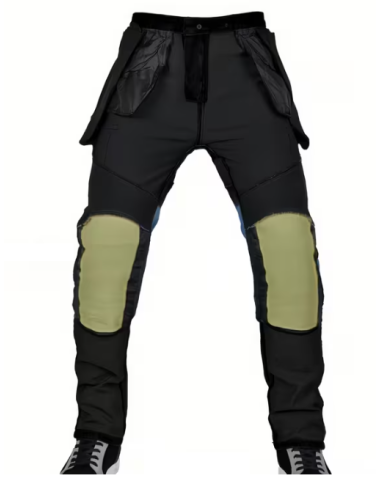 PANTALÓN DE MOTO VAQUERO NEGRP CON KEVLAR