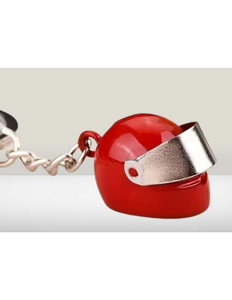LLAVERO DE CASCO DE MOTO ROJO