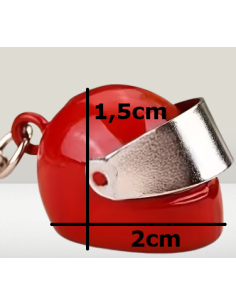LLAVERO DE CASCO DE MOTO ROJO 2