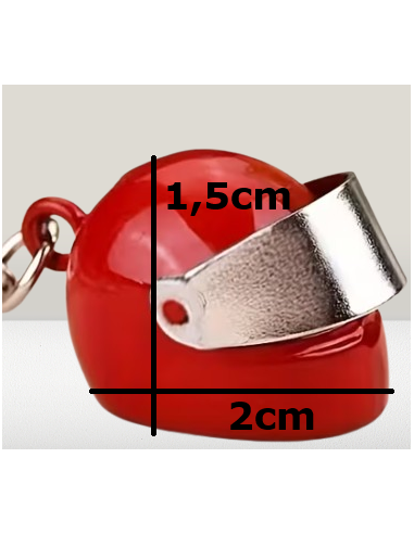 LLAVERO DE CASCO DE MOTO ROJO