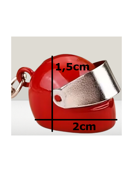 LLAVERO DE CASCO DE MOTO ROJO