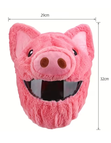 FUNDA DE CASCO DE CERDO DE PELUCHE