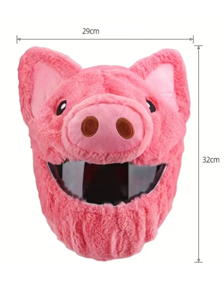 FUNDA DE CASCO DE CERDO DE PELUCHE