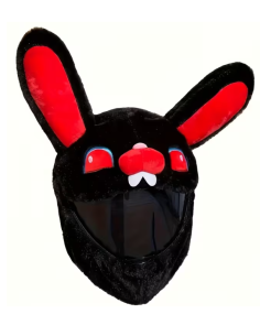 FUNDA DE CASCO DE CONEJO DE PELUCHE